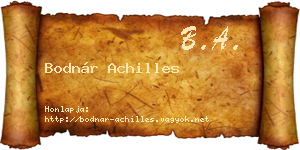 Bodnár Achilles névjegykártya