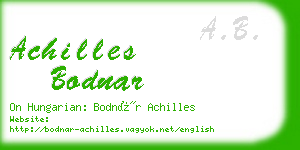 achilles bodnar business card